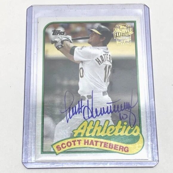 2015 Topps Archives Scott Hatterberg Fan Favorites Oakland Athletics Auto Mint - Picture 7 of 13